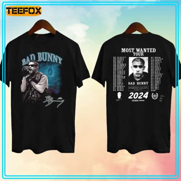 Bad Bunny Most Wanted Tour 2024 T Shirt