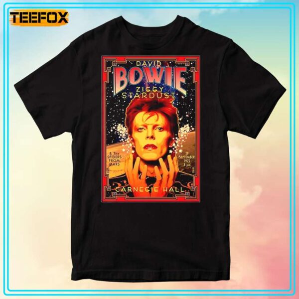 David Bowie Ziggy Stardust Carnegie Hall T Shirt 1708179266