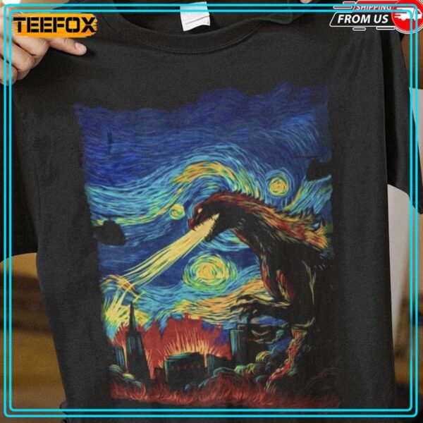 Godzilla Starry Night Style T Shirt 1707748819
