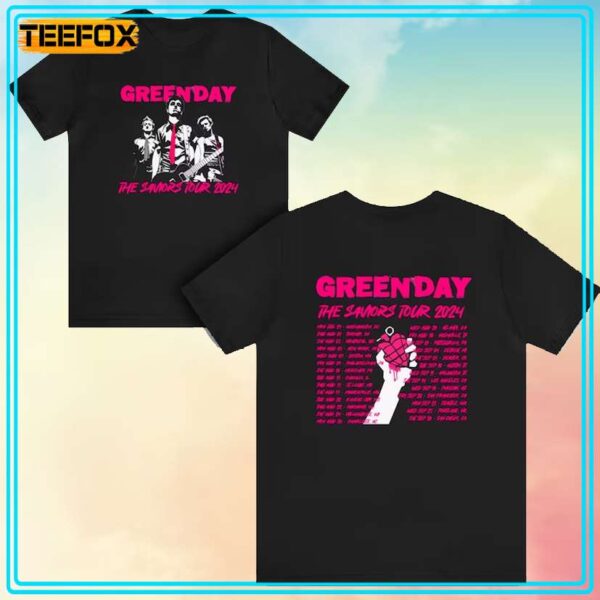 Green Day The Saviors Tour 2024 Unisex Tee Shirt