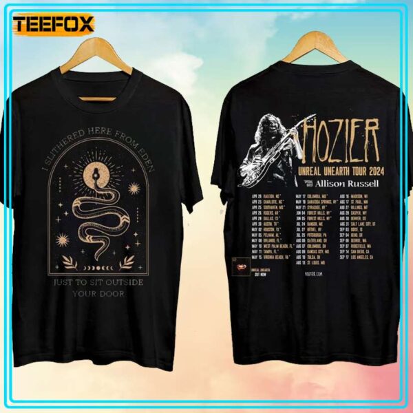 Hozier Unreal Unearth Tour 2024 Concert T Shirt