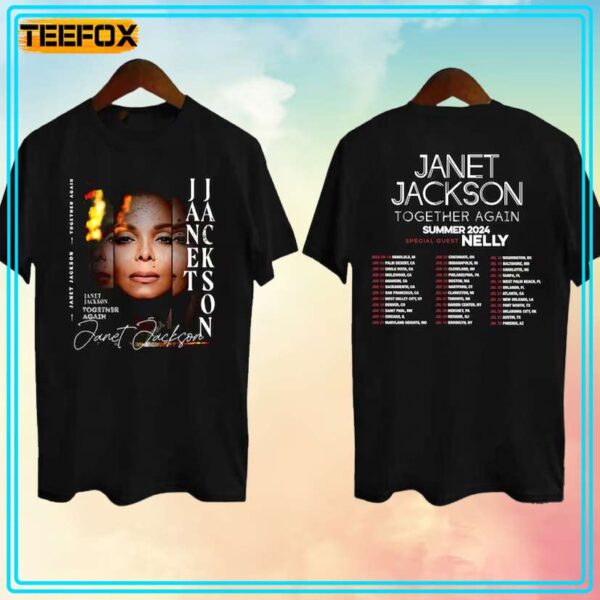 Janet Jackson Together Again Tour 2024 with Special Guest Nelly T Shirt