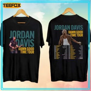 Jordan Davis Damn Good Time Tour 2024 Concert T Shirt