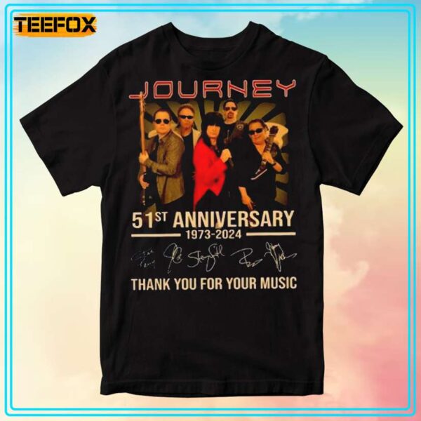 Journey Band 51 Years Anniversary Signature T Shirt