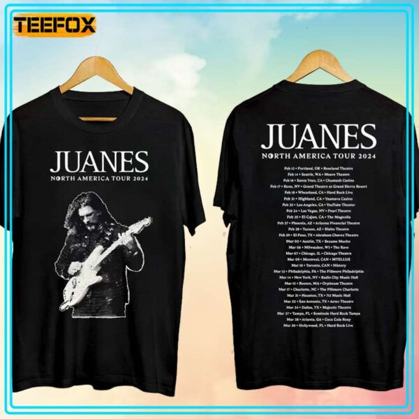 Juanes North American Tour 2024 Concert T Shirt