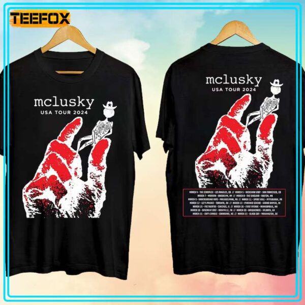 Mclusky USA Music Tour 2024 Concert T Shirt