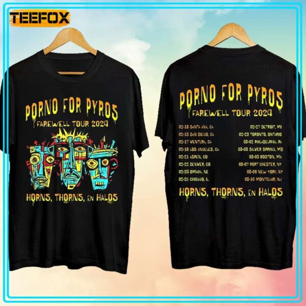 Porno for Pyros Farewell Tour 2024 Band Music T Shirt
