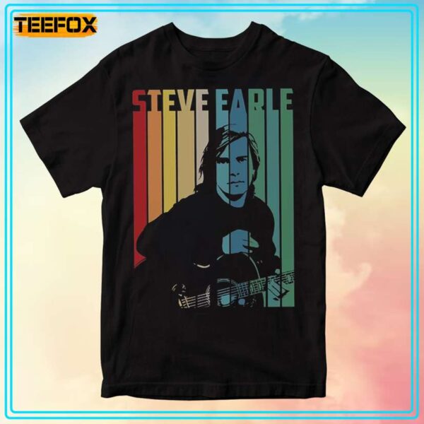 Steve Earle Guitar Retro T Shirt