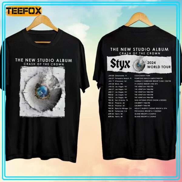 Styx The New Studio Album Crash Of The Crown 2024 Concert T Shirt