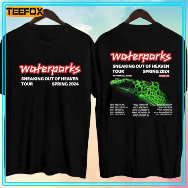 Waterparks Sneaking Out Of Heaven Spring Tour 2024 T Shirt