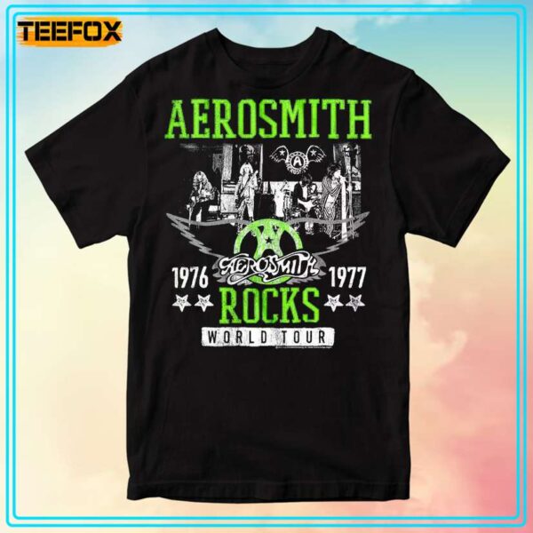 AEROSMITH Rocks World Tour 1977 Band T Shirt