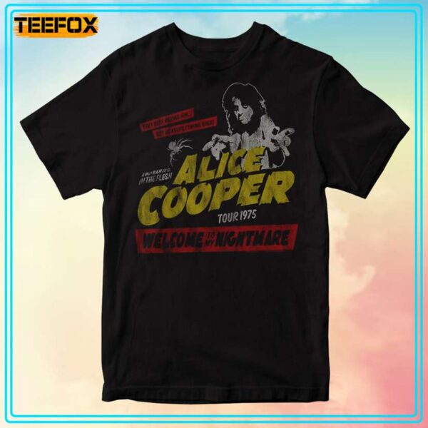 Alice Cooper Welcome To My Nightmare Tour 1975 T Shirt