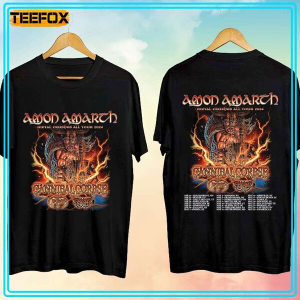 Amon Amarth Metal Crushes All Tour 2024 Concert T Shirt