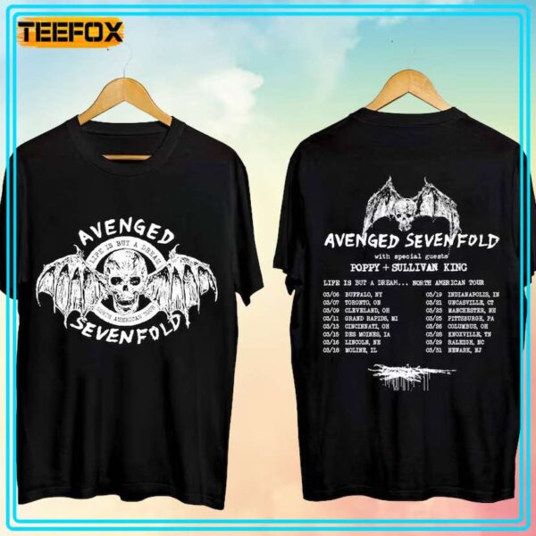 Avenged Sevenfold Life Is But A Dream North American Tour 2024 T Shirt