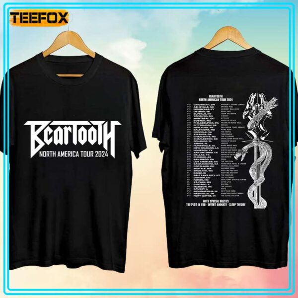 Beartooth North American Tour 2024 Concert T Shirt