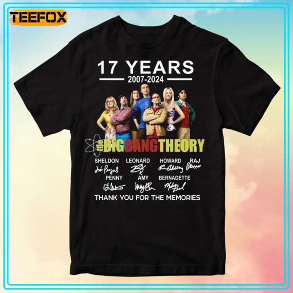 Big Bang Theory 17 Years Anniversary 2007 2024 T Shirt