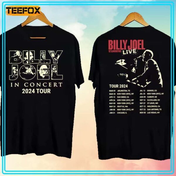 Billy Joel 12 Gardens Live Tour 2024 T Shirt