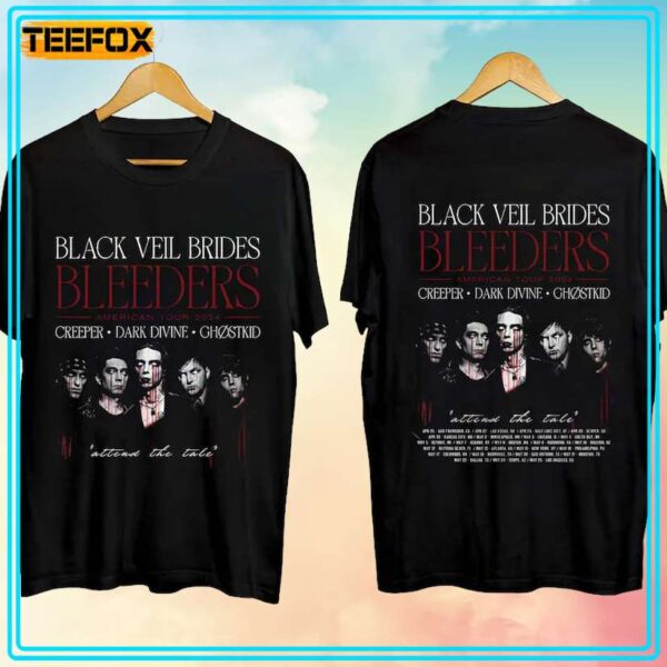 Black Veil Brides Bleeders Tour 2024 T Shirt