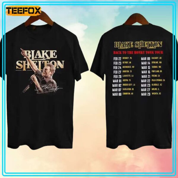 Blake Shelton The Honky Tonk Concert 2024 Music T Shirt