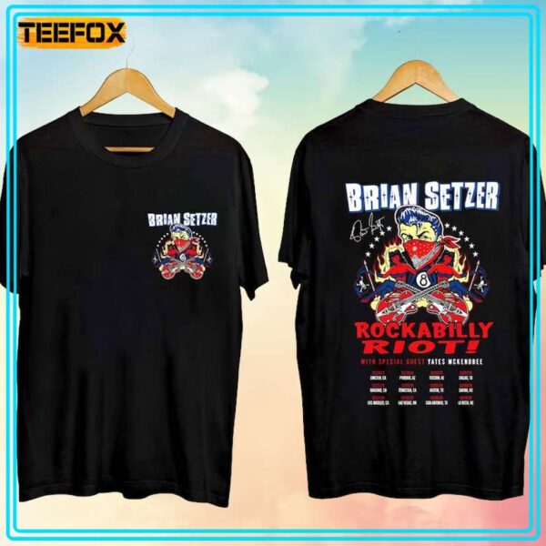 Brian Setzer Rockabilly Riot Tour 2024 Concert T Shirt