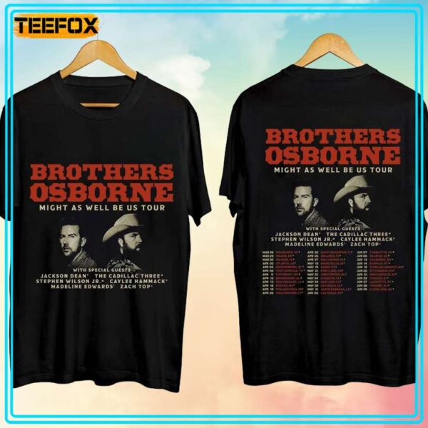 Brothers Osborne Might As Well Be US Tour 2024 Concert T Shirt 1