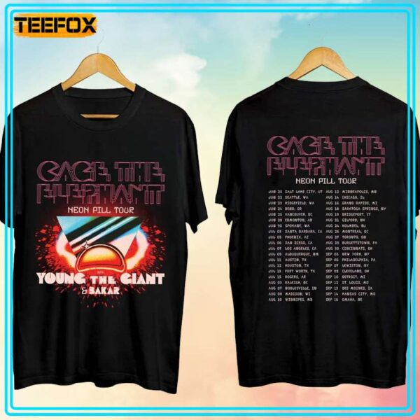 Cage the Elephant Neon Pill Tour 2024 Concert T Shirt