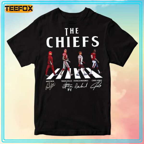 Chiefs Walking Abbey Road Signatures T Shirt
