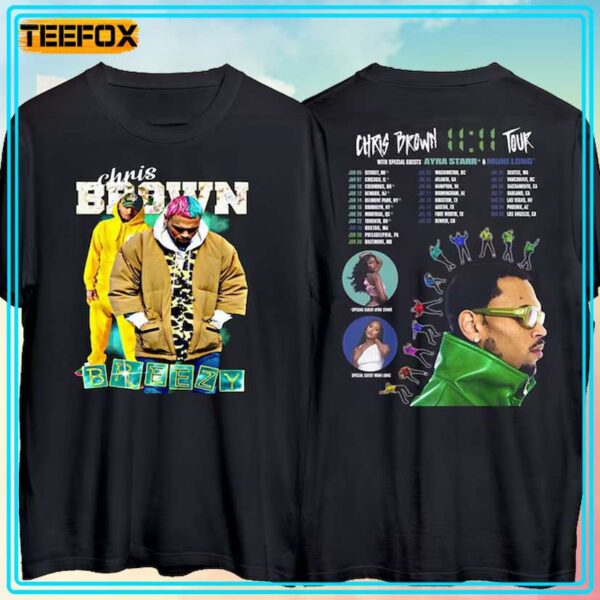 Chris Brown Breezy 11 11 Tour Concert 2024 T Shirt