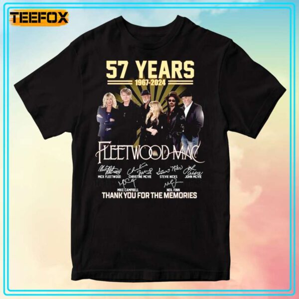 Fleetwood 57 Years Anniversary 1967 2024 Signatures T Shirt