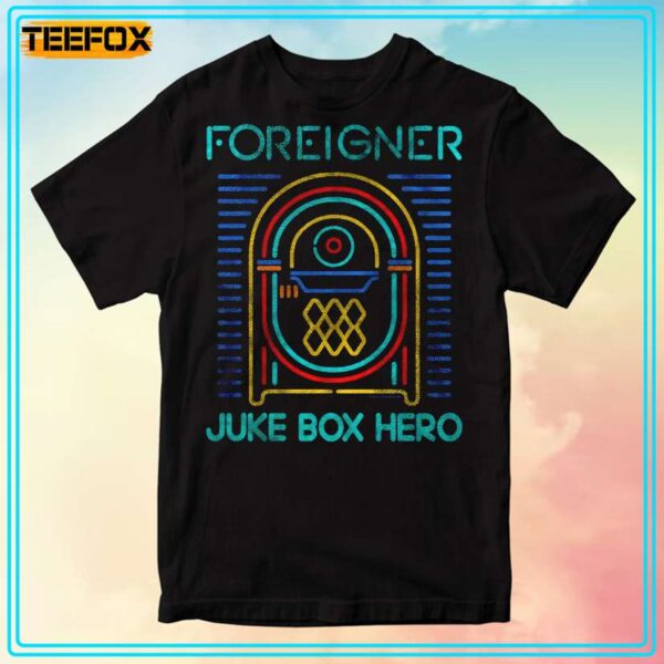 Foreigner Juke Box Hero Rock Music T Shirt