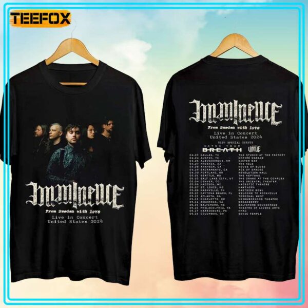 Imminence From Sweden with Love Tour 2024 Concert T Shirt