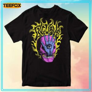 Incubus Flaming Skull Hand T Shirt