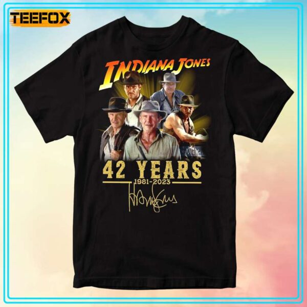Indiana Jones 42 Years Anniversary 1981 2023 T Shirt