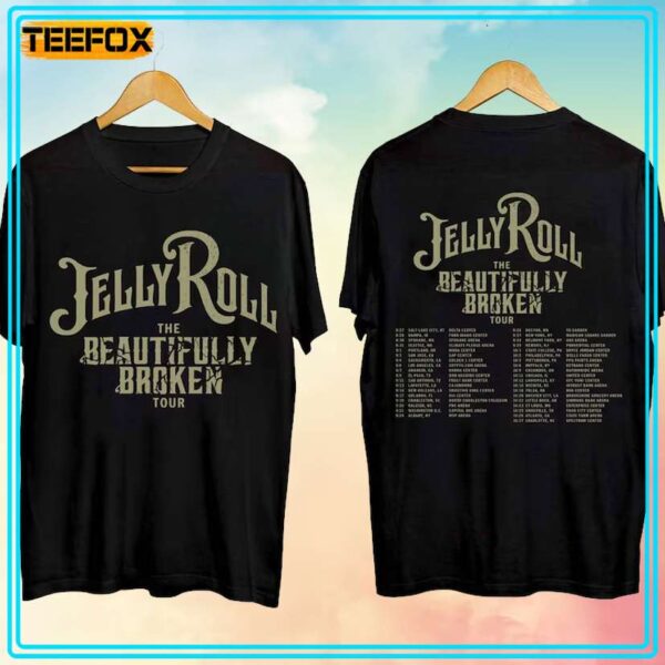 Jelly Roll The Beautifully Broken Tour 2024 Concert T Shirt 1