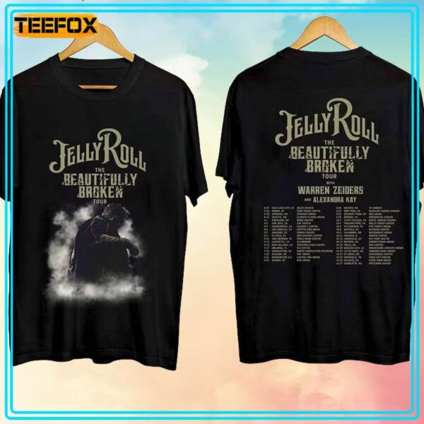 Jelly Roll The Beautifully Broken Tour 2024 Concert T Shirt