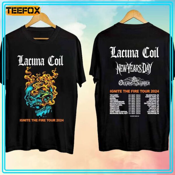 Lacuna Coil Ignite The Fire Tour 2024 Unisex T Shirt