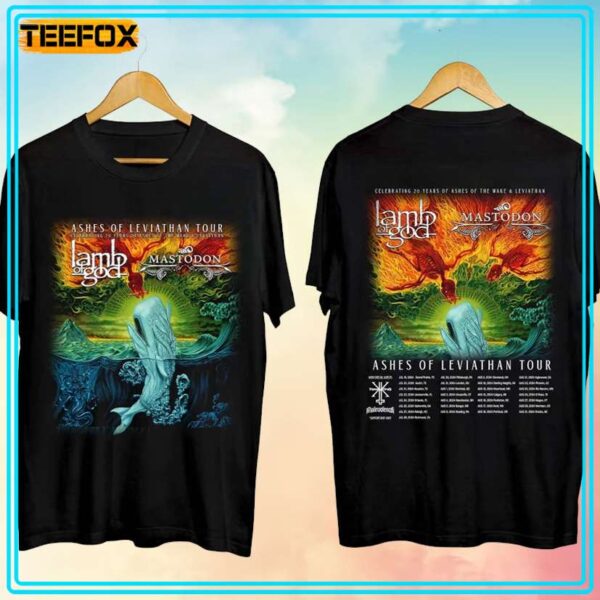 Lamb of God Ashes of Leviathan Tour 2024 Concert T Shirt