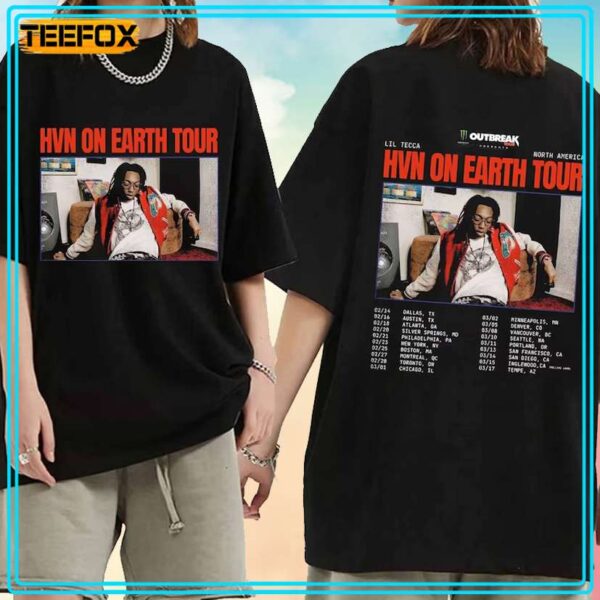 Lil Tecca HVN On Earth Tour 2024 Unisex T Shirt
