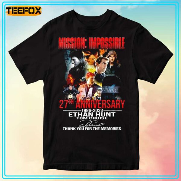 Mission Impossible Tom Cruise 27th Anniversary 1996 2023 T Shirt