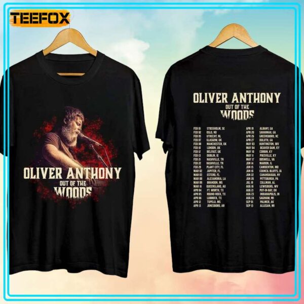Oliver Anthony Out Of The Woods Tour 2024 Concert T Shirt
