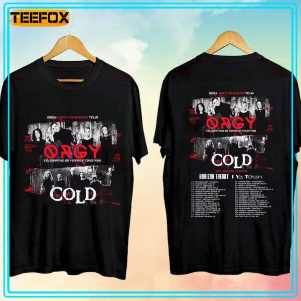 Orgy and Cold Tour 2024 Band Concert Unisex T Shirt