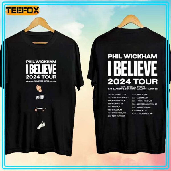 Phil Wickham I Believe Tour 2024 Concert T Shirt