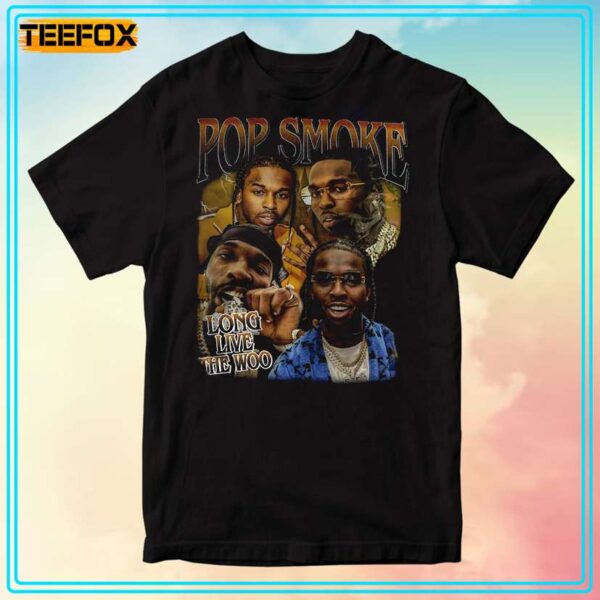 Pop Smoke Long Live The Woo Vintage 90s T Shirt
