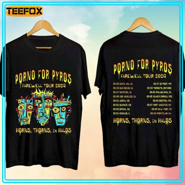 Porno for Pyros Farewell Tour 2024 Concert T Shirt