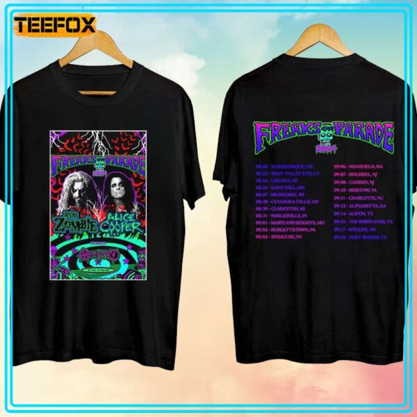 Rob Zombie and Alice Coopers Tour 2024 Concert T Shirt 1