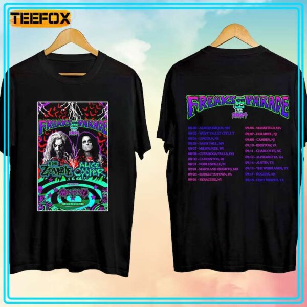 Rob Zombie and Alice Coopers Tour 2024 Concert T Shirt
