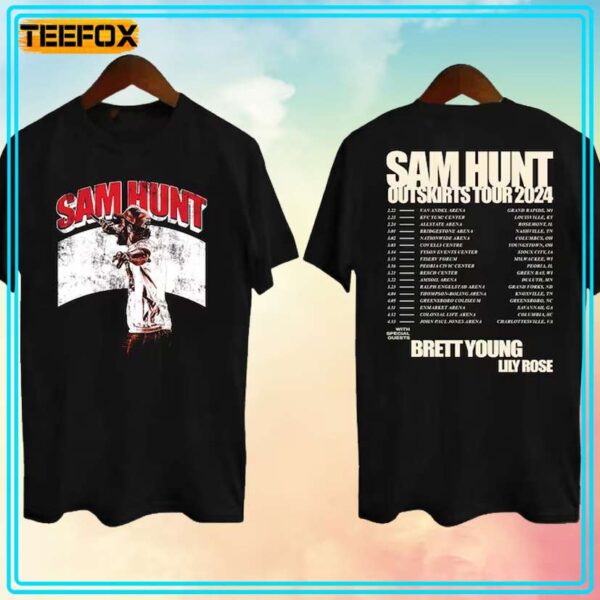 Sam Hunt Outskirts Tour 2024 Concert T Shirt