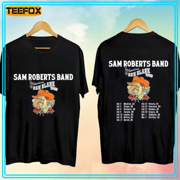 Sam Roberts The Adventures of Ben Blank Tour 2024 Concert T Shirt