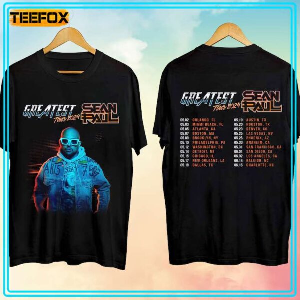 Sean Paul The Greatest Tour 2024 Concert T Shirt
