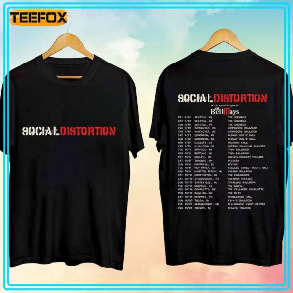 Social Distortion Fall Tour 2024 with Bell Rays T Shirt
